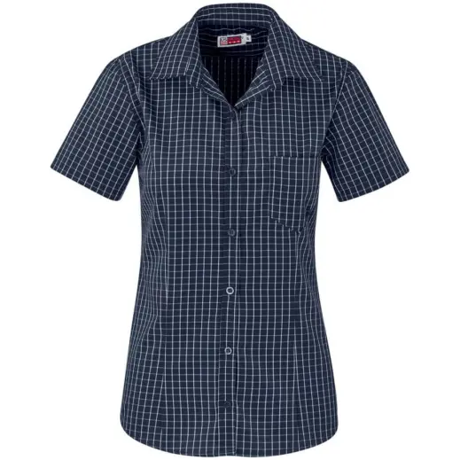 Ladies Short Sleeve Aston Shirt Navy